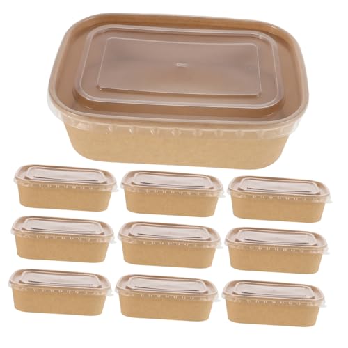 ibasenice Portable Lunch Containers for Hot Food Hamburger Paper Box Takeout Boxes Food Service Disposables Utensils