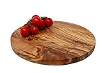 Tabla para pizza (redonda, madera de olivo, 29 cm)