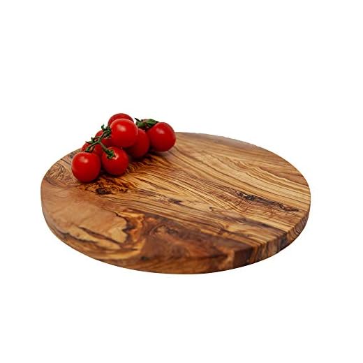Tabla para pizza (redonda, madera de olivo, 29 cm)