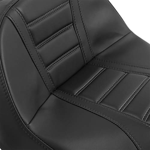 C.C. RIDER Black Motorcycle Seat - Motorcycle Seat Cushion fit for Harley Touring Road King Street Glide Road Glide Electra Glide 2009-2023