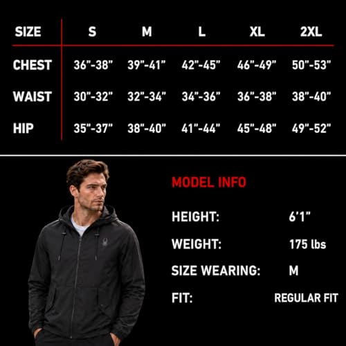 Image of Spyder Mens Windbreaker Jacket - Hooded Lightweight Breathable Hiking | Water Resistant, Full Zip, Everyday Layer for Hiking, Commutes, Travel, Errands, and Cool-Weather Days