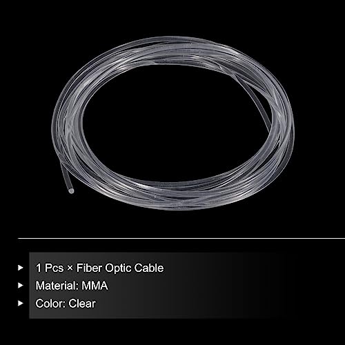 Image of MECCANIXITY PMMA Fiber Optic Light Side Glow Cable, 5mmx6m LED Transparent for Hotels, KTV, DIY Art, Home Decoration