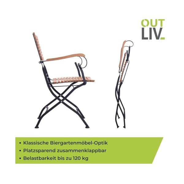 OUTLIV. Gartenstuhl Lindau klappbar aus Teakholz