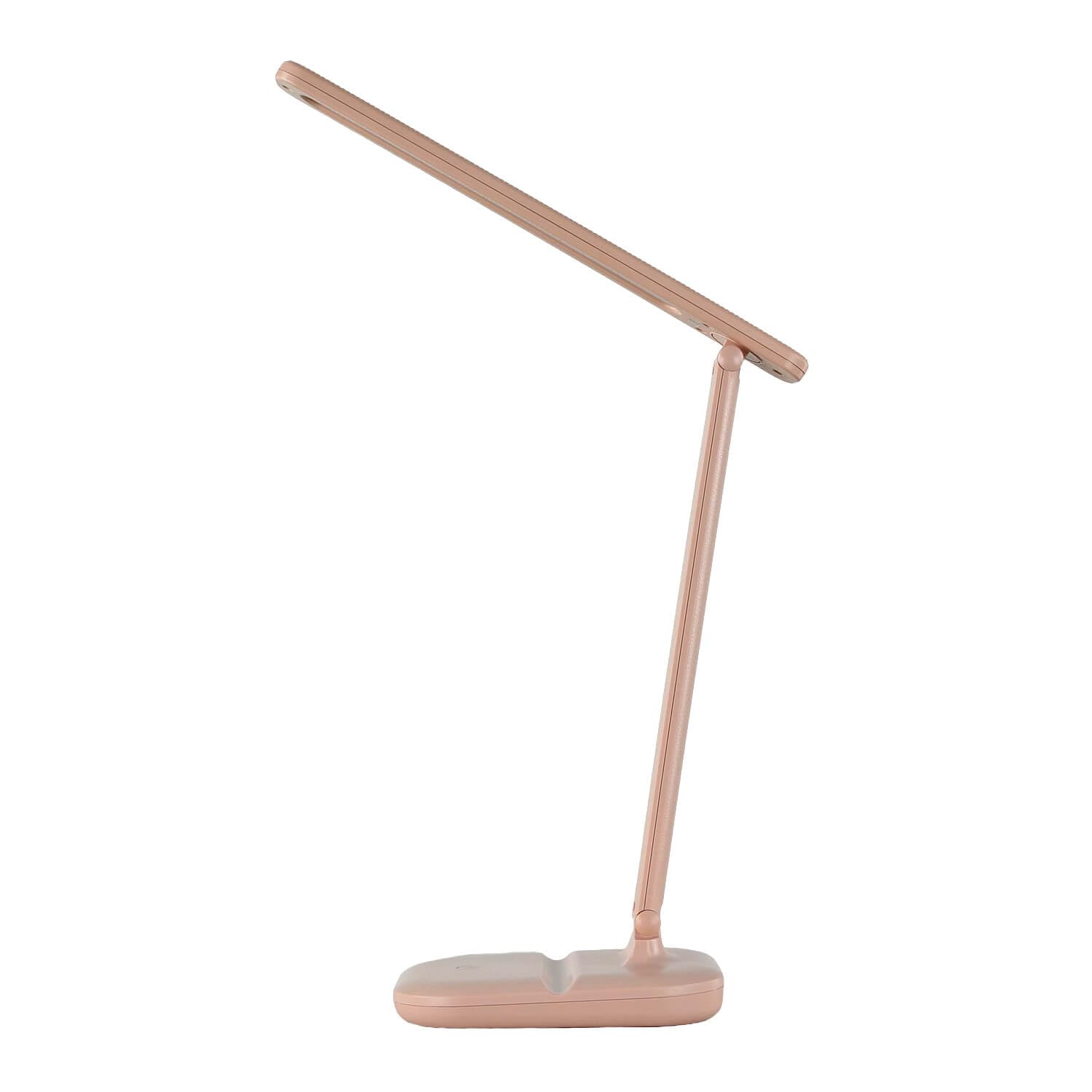 Licht-Erlebnisse LED Kinderzimmerlampe Tisch dimmbar Touch Farbwechsel 32,3 cm Rosa klappbar 380 lm Tischleuchte Kinderzimmer Schreibtischlampe