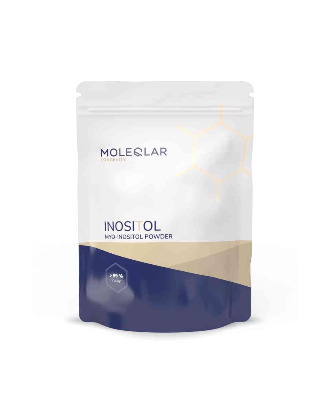 MoleQlar Myo-Inositol Poudre 300 g, Complément Alimentaire 5 g d'Inositol par Dose, Texture Fine Facile à Mélanger ou Mettre en Gélules, Usage Quotidien Pratique et Simple, 60 Capsules à Consommer