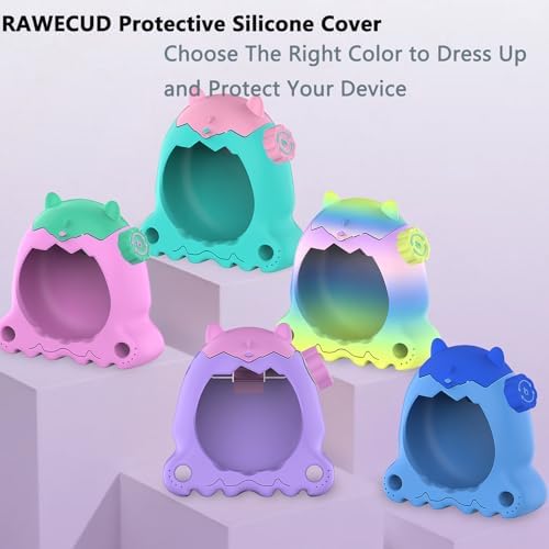 RAWECUD Protective Case for Tamagotchi Paradise Electronic Pet, Silicone Cover for Tamagotchi Paradise with Screen Protector, Hand Strap and Button Cover Protector — view 7