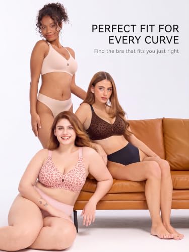 Image of LUCKMEEY Bras for Women No Underwire Wireless Bras - Seamless Push Up Full Coverage Bralettes Comfortable Everyday Bra