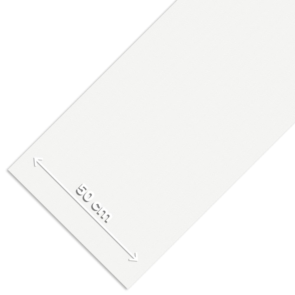 Olivo.Shop Alfombra Pasillo Cocina de Vinilo en Rollo, Alfombra Multiuso Lavable, Antideslizante y Recortable a Medida para Cocina, Baño, Lavadero, Ancho 50 cm, Rollo Multi Blanco (50x200 cm)