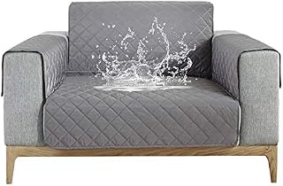 Carvapet Sofa Cover Waterproof Sofa Slipcover Water Resistant Chair Loveseat Settee Sofa Couch Furniture Cover Protector with Adjustable Elastic Straps for Dogs Cats (Coffee, 2 Seater)