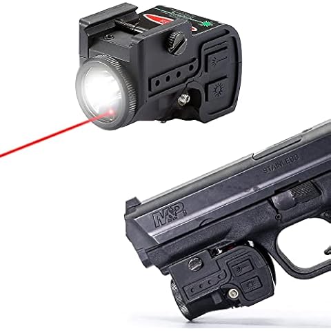 Laser Sight for Pistol, Lasercross Laser Light Combo, Airsoft Gun Lasers with Magnetic Rechargeable and Strobe Function, Bright Pistol Flashlight with Standard Picatinny Rail for Handgun and Shotguns Cover