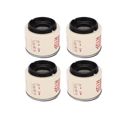 Filtre séparateur carburant eau R12P 30 microns NPT ZG1/4-19 en lot de 4 pièces pour moteur