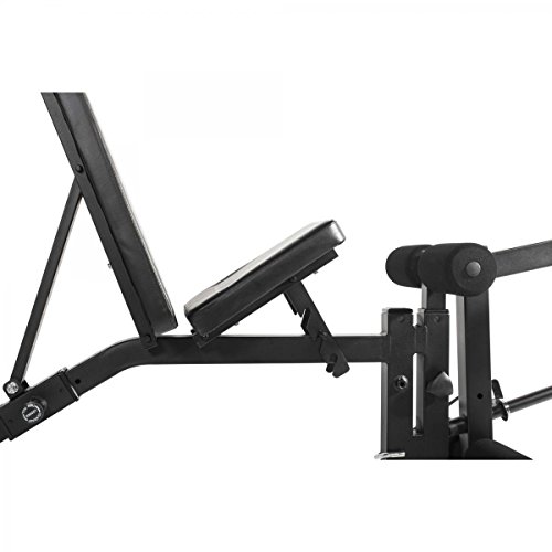 GORILLA SPORTS® Kraftstation - Verstellbar, mit Hantelbank, Latzug, Butterfly, Beincurl, Curlpult, 237x119x209,5cm, aus… – Bild 3