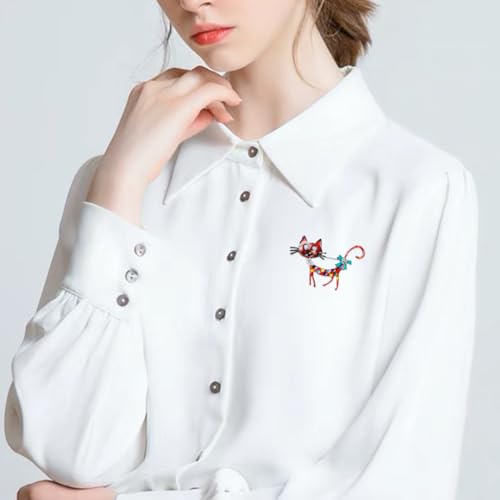 Image of Fashion Cute Crystal Animal Brooch Pins for Women Girls Cat Bird Corsage accessory Pin delicate accessory Party Ceremony