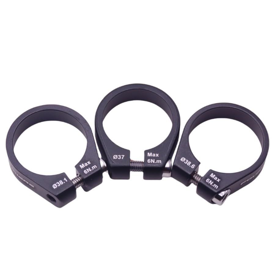 Abrazadera Sillin Abrazadera for tija de sillín bicicleta plegable BMX 37 mm, 38,1 y,6 con perno gran tamaño tipo fijo(37MM)