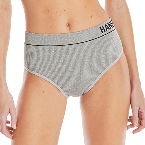Image of Hanes Women's Originals Hi-leg Bikini Underwear, Seamless Rib Bikini, Assorted Colors, 6-pack
