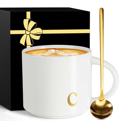Monogrammed Ceramic Large Coffee Mug Tea Cup Girlfriend Gf Gifts Future Mrs for Her Women Boyfriend...