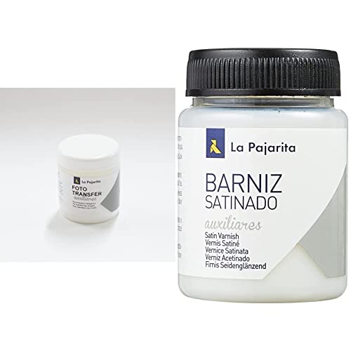 Foto Transfer 250ML La Pajarita & Bote de Barniz Acabado Satinado 75ML Efecto Satinado