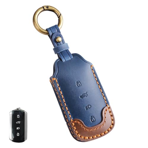 Image of keyzone Leather Key Cover for Tata Harrier, Safari, Sierra, Curvv, Curvv EV Smart Key.