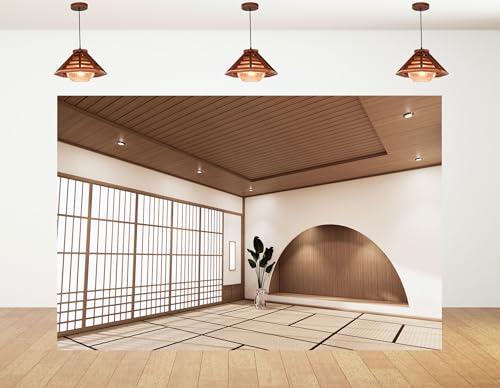 4x4ft Japanese Style Room Backdrop Buddha Statue Zen Space Photography
