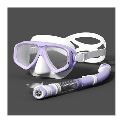 JKELPV Kit de de Buceo Máscara de Buceo con Gafas antivaho y Tubo de Snorkel con Correa Ajustable para natación de Adultos Buceo(Multi)