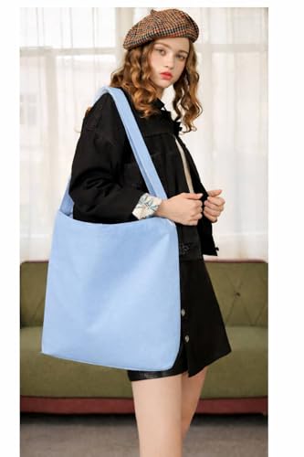Image of Lify Women's Retro Large Size Canvas Shoulder Bag Hobo Crossbody Handbag Casual Tote - 1 Piece