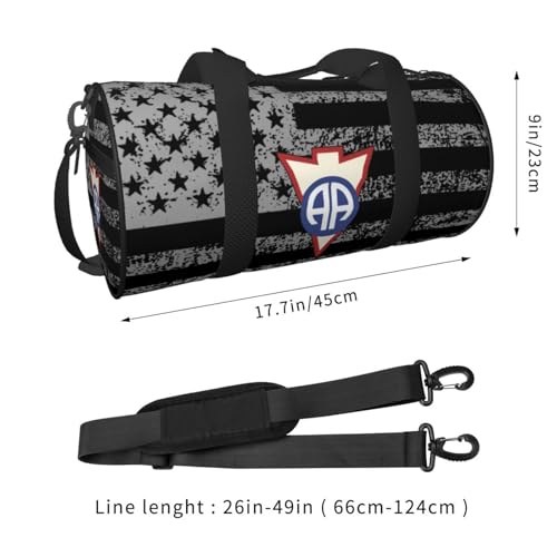 82d Airborne Division Recondo Pocket Patch Convertible Garment Bag with Shoulder Strap, Carry on Garment Duffel Bag for Men - Rolling Foldable for Travel Luggage Bags (Black)3