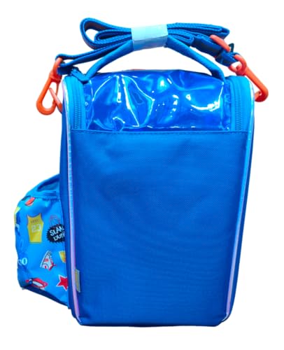Image of Lunch Bag for Kids, Lunch Bag for Office Men, Women and Kids, Canvas Tiffin Bags for School, Picnic, Work, Carry Bag for Lunch Box and Water Bottle (Vertical Basketball)