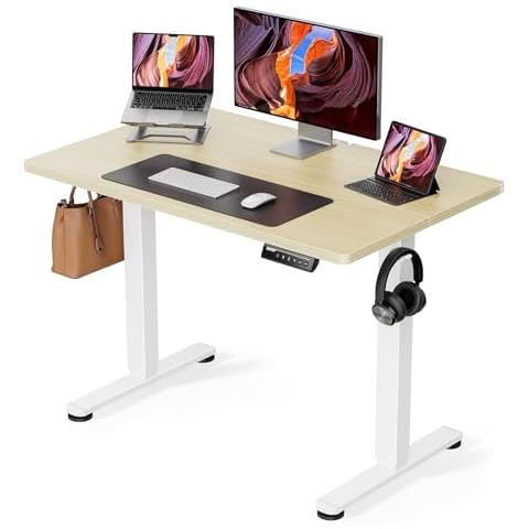 ErGear Standing Desk, 100x60cm Height Adjustable Electric Standing Desk Cover