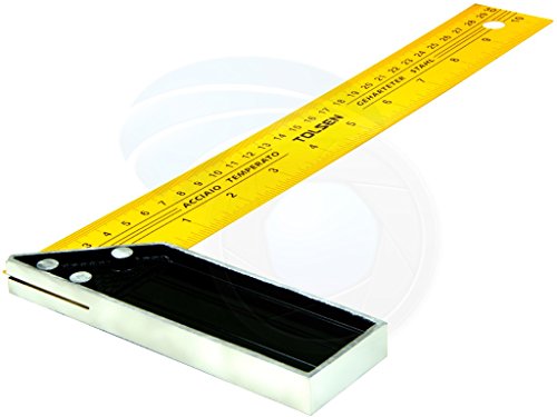 Tolsen Aluminium Right Angle Square Ruler L Shaped Carpenters Set Square Metric & Imperial 12" 300mm