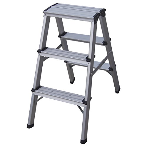 Preisvergleich Produktbild Charles Bentley Mini Stufenleiter aus Aluminium mit 3 Schritt Für Küche
