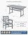 BIVODA 7-Piece HDPE Patio Table and Chairs Set, Outdoor All-Weather Plastic Dining Set for 6 Person (Grey)