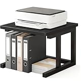 [Conception spacieuse à 2 niveaux] Ce grand support pour imprimante mesure 60 x 40 cm et offre un espace généreux pour votre imprimante, imprimante 3D, scanner ou télécopieur sur le niveau supérieur. Le niveau inférieur est idéal pour ranger papier, dossiers et autres fournitures de bureau, garantissant ainsi un rangement organisé et un accès facile à tout.