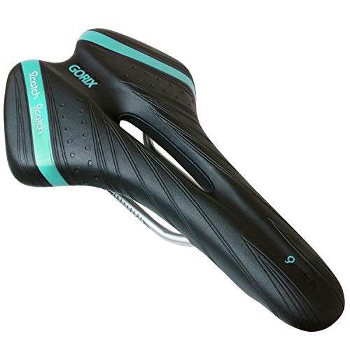 Image of GORIX Bike Saddle Seat Comfortable Cushion with Rail Mountain Road Bicycle for Men and Women (A6-1)