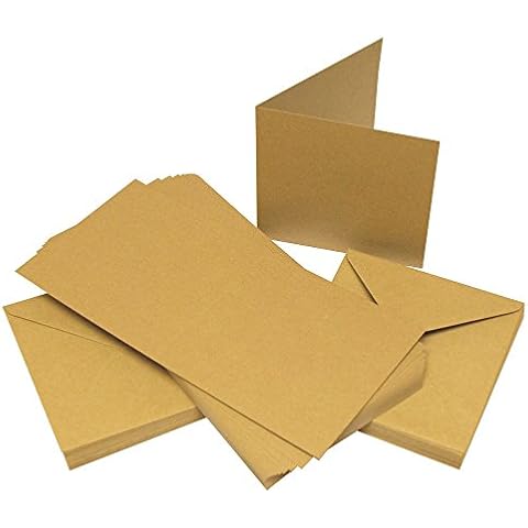 Craft UK 2047 6x6 Inch Kraft Card and Envelope Pack Cover