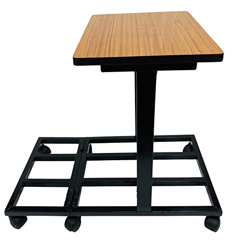 Image of Inverter Battery Stand Trolley for 3 Batteries, Heavy Duty UPS Inverter with Wooden Top, Triple Battery Stand for Home & Office, Suitable for Various Inverter Battery Sizes