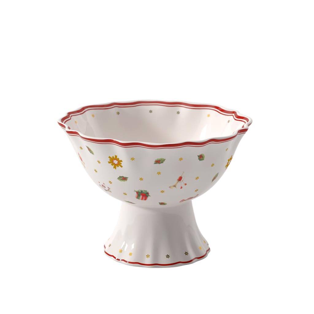 Villeroy & Boch Toy's Delight Footed Individual Bowl, Porcelain, White/Colourful, Small