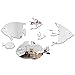 Adesivi Murali Scuola Di Pesce Animale Fai Da Te Creativo Mare Specchio Sottile Acrilico Carta Parati In Vinile 3d Camera Dei Bambini Soggiorno Letto Sfondo Decorazione Parete(Argento B)