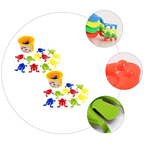 TOYANDONA 24 Pcs Sapos de Plástico a Granel Brinquedo de Salto de Sapo Pressionando O Dedo Engraçado