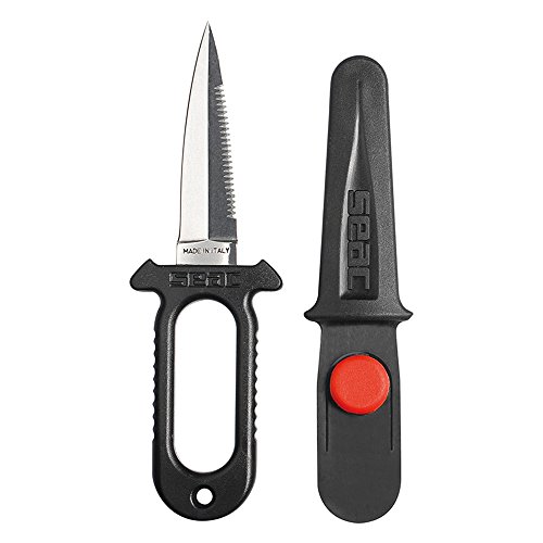 SEAC Devil HD Navaja subacuática Apnea, Pesca subacuática, de Acero Inoxidable Templado,...