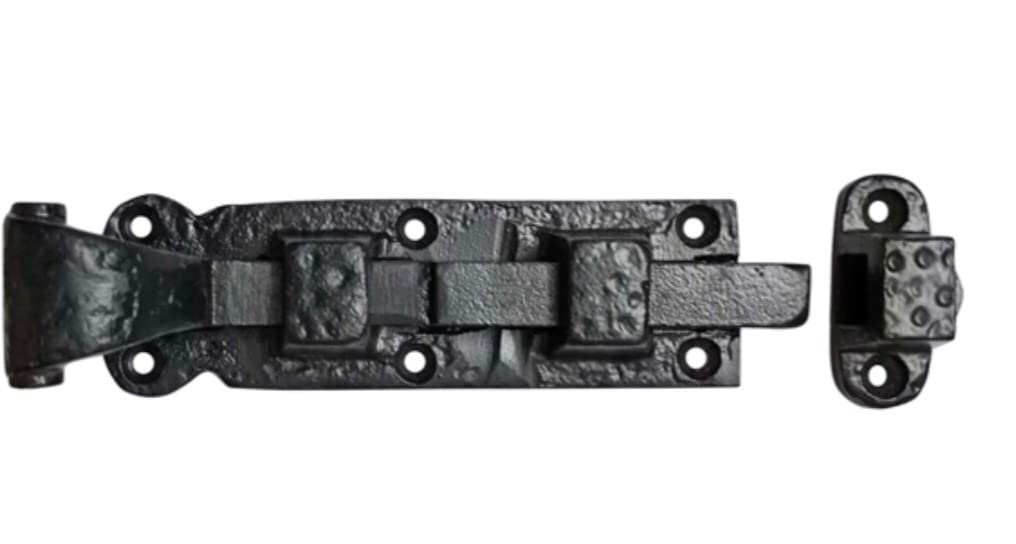 Slide Tower Bolt Antique 120mm 5" Surface Door Shed Gate