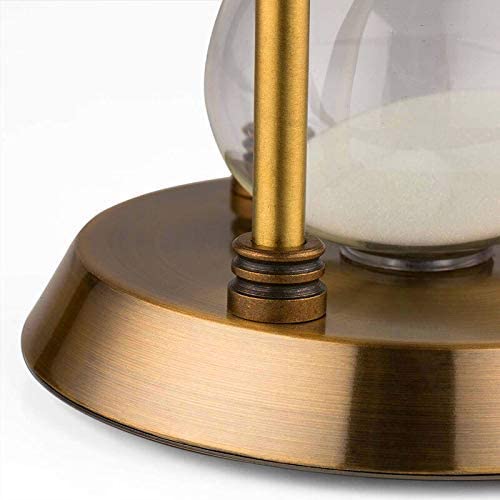 Brass Sand Timer 2 Minute Hourglass, Mini 4.5 Inch Metal White Sand Watch 2 Min, Vintage Hour Glass Sand Clock For Gifts, Decorative, Kitchen, Toothbrush Timer #TOP2