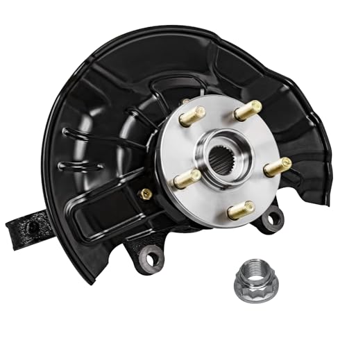 Image of Detroit Axle - Front Left Steering Knuckle for 09-18 Toyota Corolla, 09-14 Matrix, 2009 2010 2011 2012 2013 2014 Steering Knuckle & Wheel Bearing Hub Assembly Replacement