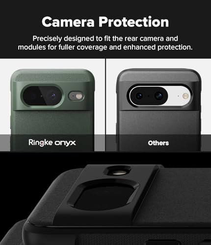 Image of Ringke Onyx for Google Pixel 8 Case [Feels Good in The Hand] Oil & Dirt Resistant, Enhanced Camera Lens Protection, Comfortable Grip, Non-Slip, Lightweight Cover - Dark Green