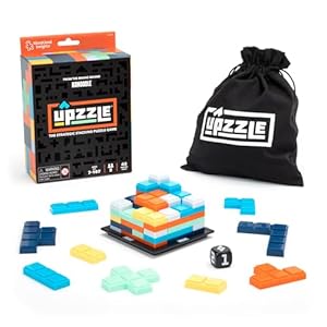 Educational Insights Upzzle – Strategic Stacking Puzzle Game for 2 Players, Brain Teaser Puzzles for Kids and Adults, Perfect for Family Game Night, Gift for Ages 7+