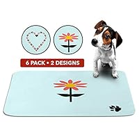 Algopix Similar Product 6 - Cute Washable Puppy Pee Pads  6 Pack
