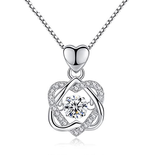 Collier cœur zircon argent 925 anti ternissement femme