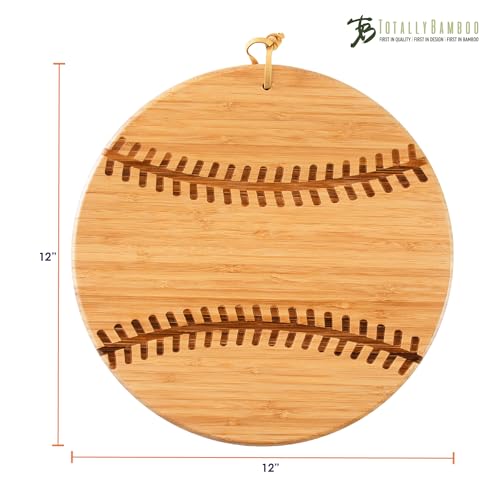 Tabla de Cortar Redonda de Bambú con Forma de Béisbol miniatura 6