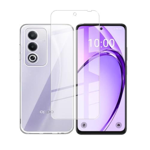【1+1入り】対応 OPPO A3 5G用の フィルム 強化ガラス 液晶保護フィルム+透明 TPU ケース 日本旭硝子素材採用 ガラスフィルム 硬度9H 耐衝撃 撥油性 高透過 飛散防止 オツポ A3 5G 用の ケース クリア TPU 薄型 軽量 シェル