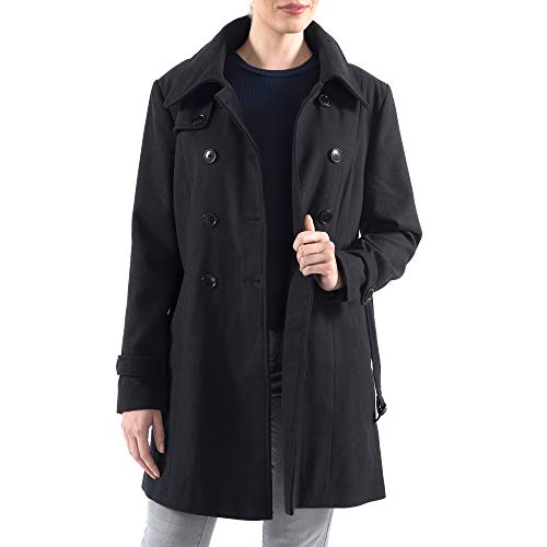Alpine Swiss Keira Womens Wool Double Breasted Belted Trench Coat2