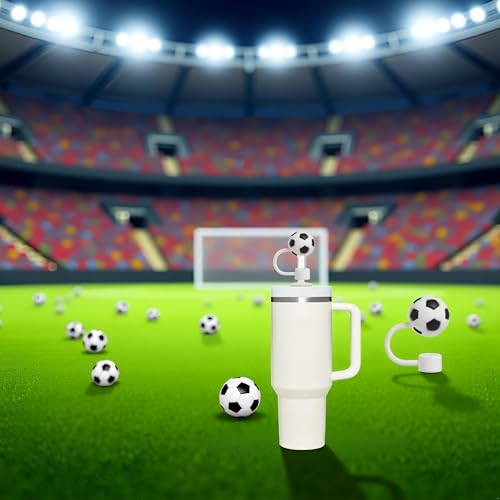 Soccer Ball Straw Cover para Stanley 40&30 Oz Cup miniatura 2